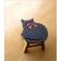 スツール 木製 椅子 いす イス ミニスツール 玄関 花台 ミニテーブル ウッドチェア おしゃれ 猫 ネコ ローチェア ねこ 子供椅子 黒ネコさん 関連画像_1