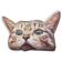ワッペン 刺繍ワッペン 縦6.3cm×横9cm リアル ネコ ねこ 猫 キャット アイロン貼付け可能 ハンドメイド バッグやポーチオリジナルに アップリケ メール便 関連画像_1