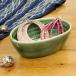 アジアン雑貨 陶器で出来た小舟のような形の小物入れ