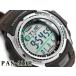 CASIO PATHFINDER=PROTREK カシオ  パスファインダー デジタル腕時計 ブラウンレザー×迷彩柄ナクロスベルト PAS-410B-5V