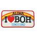 I LIVE BOH ALOHA　ワッペン アイロン　アップリケ わっぺん　wappen♪アイロンで簡単貼り付け　メール便発送で何点ご購入いただいても送料無料にて発送します。