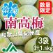冷凍南高梅(梅酒・梅ジュース用)冷凍梅　500ｇ　3袋