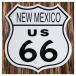 ブリキ看板 ROUTE66 US NEW MEXICO ニューメキシコ州 標識型