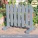 ピケットフェンス　−グレー−　3サイズ　（ガーデンフェンス/ウッドフェンス/木製/柵/庭/ゲート）