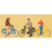 信号待ちの自転車に乗る人　：プライザー　塗装済完成品　HO(1/87)　10515