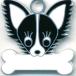 チワワ（B）　犬 迷子札　 ドッグタグ 【名入れ】　トップワン　 犬鑑札　ＩＤプレート　メール便　アクセサリー　 携帯ストラップ