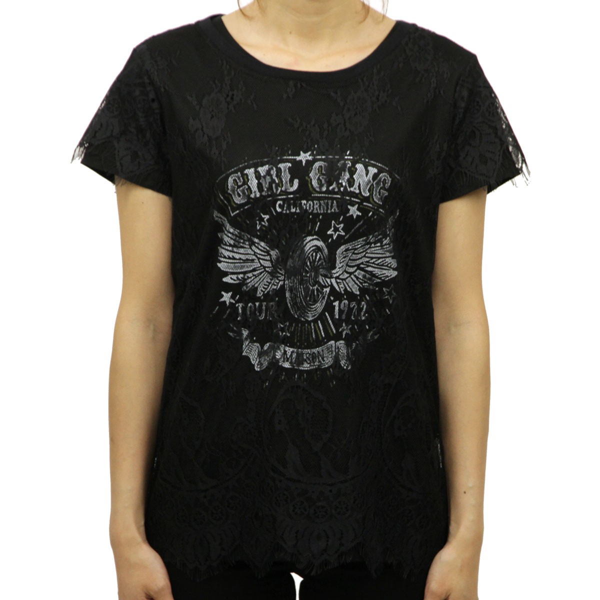 ᥾󥹥å MAISON SCOTCH Ź ǥ ȾµT 2 in 1: Lace tee sold with a rock 'n' roll inspired inner tee 131226 A