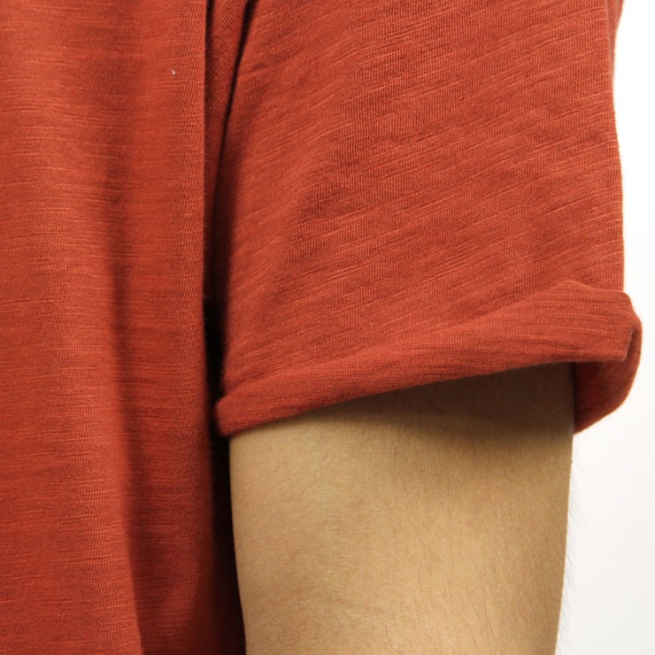 ̡ǥ Nudie Jeans Ź  ȾµT Raw Hem T-Shirt Red 131274