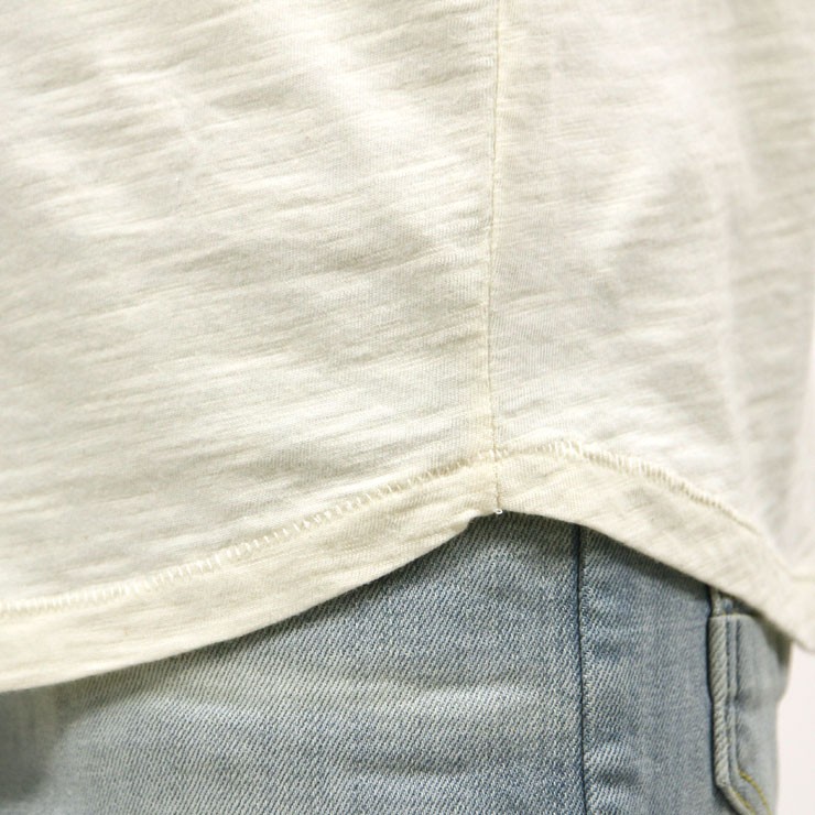 ヌーディージーンズ ロンT メンズ 正規販売店 Nudie Jeans 長袖Tシャツ Quarter Sleeve Tee Offwhite/Red  131407 D00S15-RECOLLECTION （ レコレクション ） ONLINE SHOP