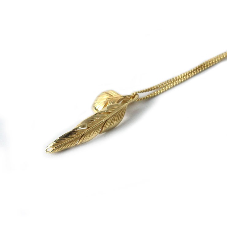 ハリム HARIM 正規販売店 ネックレス Slender feathers Very shine GP K18YG GOLD PLATING Necklace HRP104 GP