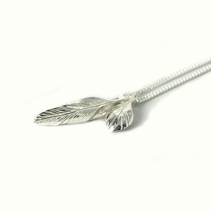 ハリム HARIM 正規販売店 ネックレス Slender feathers　Half Very shine WH silver 925 Necklace HRP105 WH