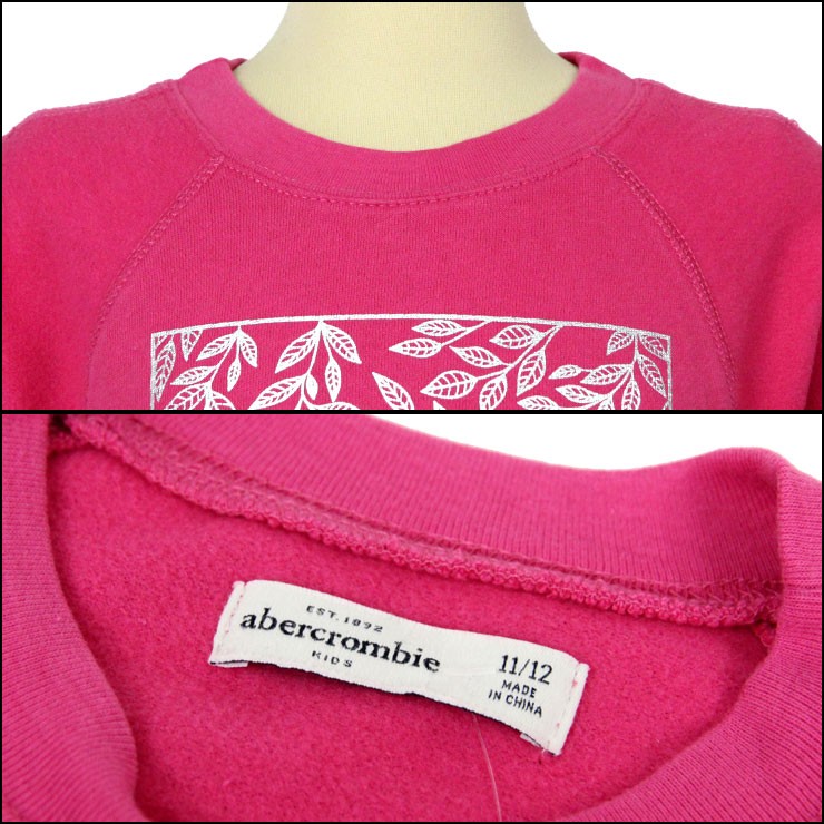 アバクロキッズ AbercrombieKids 正規品 子供服 ガールズ フリース shine graphic crew sweatshirt 252-767-0232-060