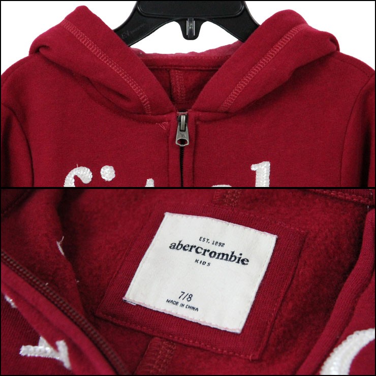アバクロキッズ AbercrombieKids 正規品 子供服 ガールズ パーカー shine logo full-zip sweatshirt 252-771-0322-055