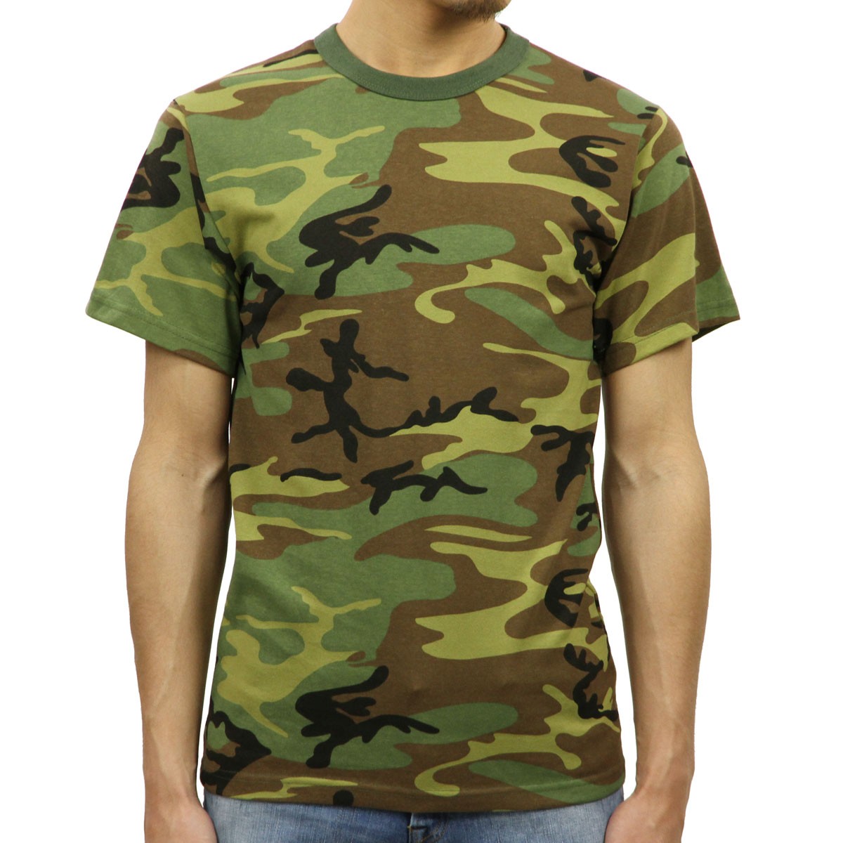  ROTHCO   ȾµT Woodland Camouflage T-Shirt 8777