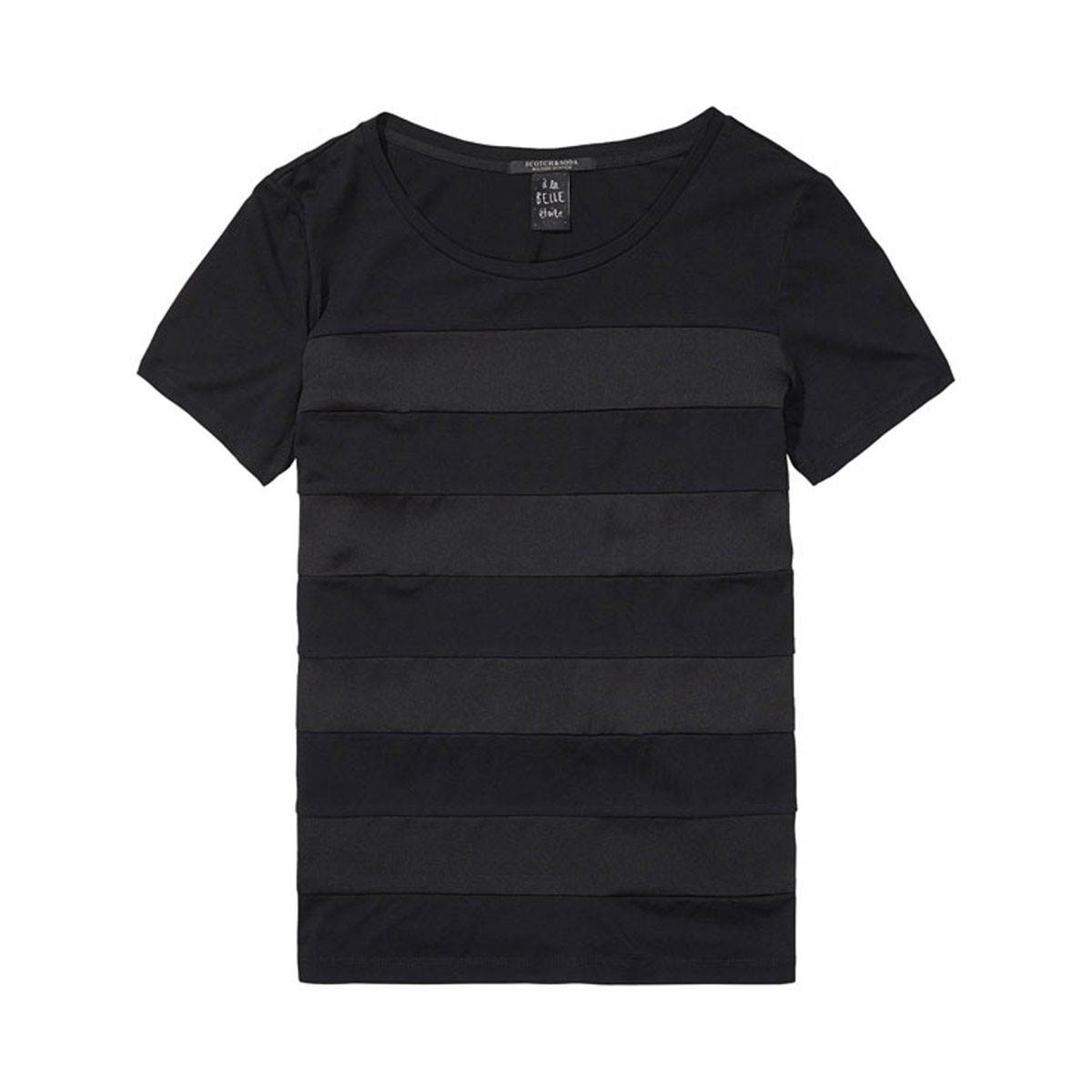 ᥾󥹥å MAISON SCOTCH Ź ǥ ȾµT Short sleeve tee with woven stripe panels 102148 04