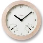 【入荷待ち】掛け時計/置時計- Mignon clock レムノス 温度計湿度計付 WH