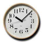 掛け時計 電波時計-Riki Clock(リキクロック）レムノス　渡辺力 壁掛け時計　300