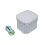 陶器　蓋物　オクトボックス（小）　白磁器　白 八角 フタ物 蓋物　ACS　WEB SHOPオリジナル