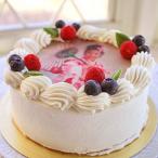 プリントデコレーションケーキ　５号サイズ　生クリーム味　写真ケーキ