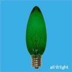 ☆アサヒ 耐熱透明カラーシャンデリア球 Ｅ１７口金 ２５Ｗ グリーン（緑色） C32 E17 100/110V-25W(GT)