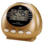 【アウトレット 棚ズレ品】 正確な時を刻むアラーム電波時計 温度計付 卓上 電波時計 置時計