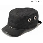 GUCCI グッチ　ミリタリーキャップ・帽子　GGブラック/ブラック　200037