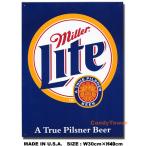 アメリカンブリキ看板　ミラービール　-Miller Lite Logo-