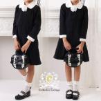 子供 ドレス　白襟ワンピース　子供服ドレス　2種類のコサージュ　お受験　フォーマル　入学式　七五三