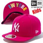 ニューエラ 5950キッズキャップ アンダーバイザー ニューヨークヤンキース カスタム ローズ ホワイト マルチ New Era 59FIFTY Kids N.Y Yankees Rose White