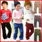 韓国子供服 ロングパンツ SLASYS 極太ステッチ ブーツカット デニム 6カラーパンツ
