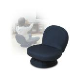 回転式あぐら座椅子(背もたれ付) SAGR-45(WNV) ネイビー 座椅子 座いす 座イス 1人掛けソファ いす イス 椅子 チェア