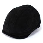 ハンチング メンズ/アメリカ帽子ブランド ステットソン/スエード レザー/メンズ帽子/ivy cap/ブラック
