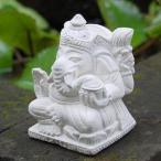 アジアン雑貨 手のひらサイズの小さなガネーシャ石像オブジェ