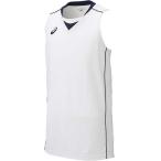 アシックス（asics） ゲームシャツ XB1355 ホワイト×ネイビー バスケットボール トレーニングウェア タンクトップ