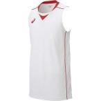 アシックス（asics） ゲームシャツ XB1355 ホワイト×レッド バスケットボール トレーニングウェア タンクトップ