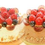 バースデーケーキ 誕生日ケーキ 木苺のホワイト12cm＋木苺のチョコレート12cm メッセージプレート＆キャンドル無料