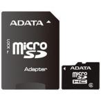 【在庫限り】ADATA MicroSDHCカード 4GB Class6 SD変換アダプター付 AUSDH4GCL6-RA1【メール便OK】