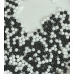 カラービーズ　ホワイトブラックミックス　1.8mm玉（穴なし10g）