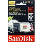 64GB SANDISK microSDXC EXTREME class10 UHS-I(U3) [SDSDQXN-064G-G46A] 読込=60MB/s 書込=40MB/s