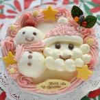 クリスマス 限定 ・ サンタクロース アイスケーキ （ストロベリーピンク） 卵 ・ 小麦 アレルギー対応 ５号