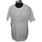 アディダスadidas　モノグラム　Tシャツ503962　白x茶色プリント