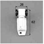 トステム 丁番 浴室 中折ドア 部品 パーツ 吊戸車 ホワイト (R) DCZZ328 (L) DCZZ326 左右 各1個