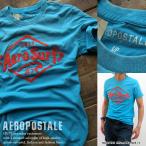 エアロポステール Tシャツ メンズ ロゴアップリケ 6005-7605-462 ターコイズブルー AEROPOSTALE