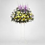 スタンド花・当日配達（葬儀・葬式の供花）　花キューピットのお供え用スタンド１段（色もの）　gs13yr-511416