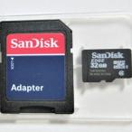 メール便可能■SanDisk SDアダプタ付 microSDHC 32GB