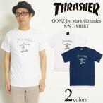 スラッシャーマガジン THRASHER 半袖Tシャツ ゴンズ BY MARK GONZALES ホワイト (GONZ S/S T-SHIRT)