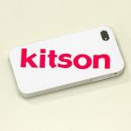人気のブランド Kitson(キットソン)iPhone4 ケース(ロゴ　ホワイト)