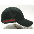 グッチ 帽子 キャスケット GGファブリック ブラック 緑と赤のリボン Gucci
