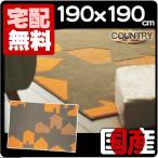 ラグマット カーペット 130x190cm 床暖可 ＣＯＵＮＴＲＹ ＲＵＧ 日本製