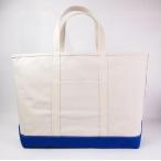 【OUTLET】【国内未発売カラー】LLBean  キャンバストートバッグLサイズ 日本未発売カラー　オフホワイト×オフホワイト×ブルー　　Lサイズ